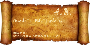 Aczél Mátyás névjegykártya
