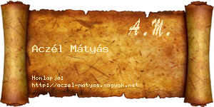 Aczél Mátyás névjegykártya